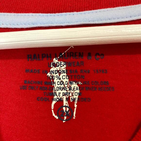 Ralph Lauren Men’s Tennis Tee Short Sleeve Shirt Red Size 2X EUC - Picture 4 of 6